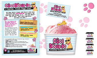 Print material and branding for Cooldoggy-yo