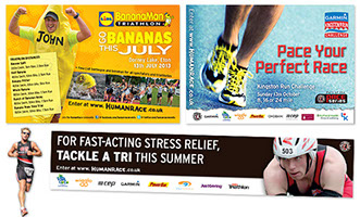 Print material and adverts for Human Race