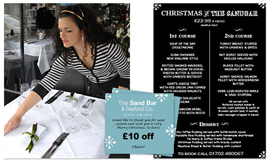 The Sand Bar and Seafood Co. print material