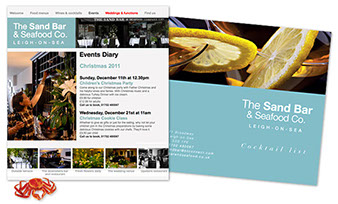 The Sand Bar and Seafood Co. print material