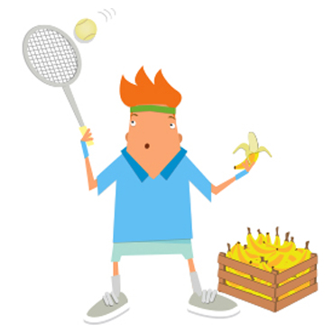 Illustration of tennis player