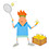 Illustration of tennis player