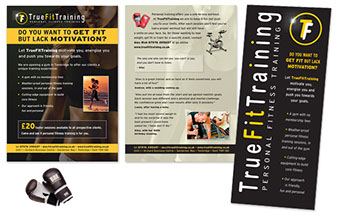 Leaflets and flyers for True Fit Training