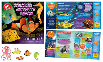 Children's activity and sticker book for The Deep in Hull